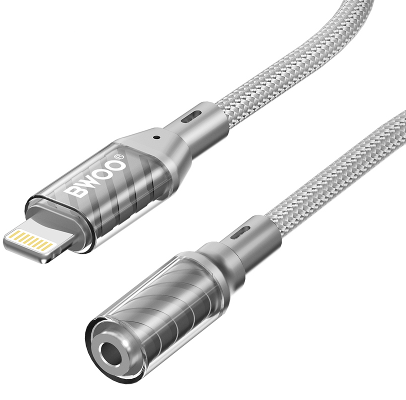 Audio adapter Lightning - 3.5mm BWOO BZ66, Siva