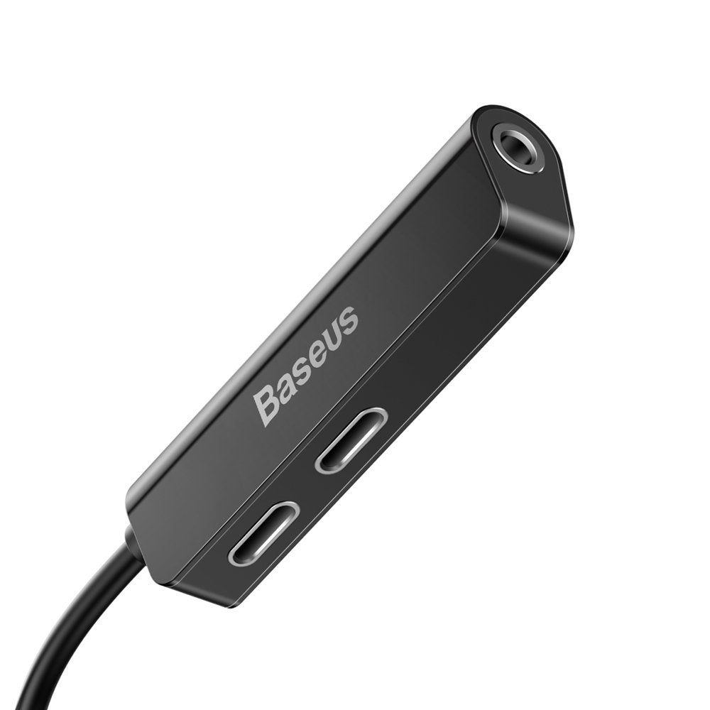 Audio Adapter Lightning - Lightning / 3.5mm Baseus L52, Crni CALL52-01
