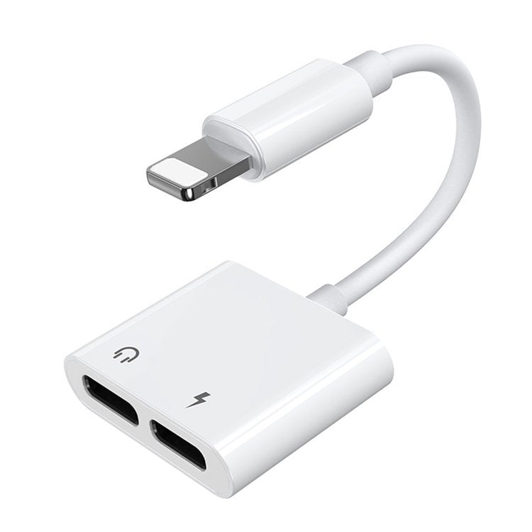 Audio adapter Lightning na Lightning Joyroom S-Y104 Ben, sa Lightning punjem portom, Beli