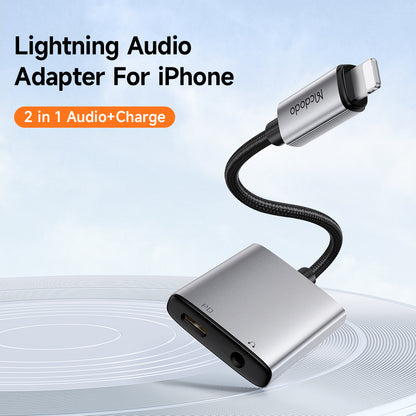 Audio Adapter Lightning - Lightning / 3.5mm McDodo CA-5540 Wales, Sivi