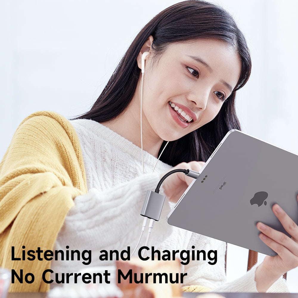 Audio Adapter Lightning - Lightning / 3.5mm McDodo CA-5540 Wales, Sivi