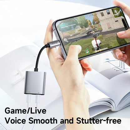 Audio Adapter Lightning - Lightning / Lightning McDodo CA-5560 Wales, Sivi