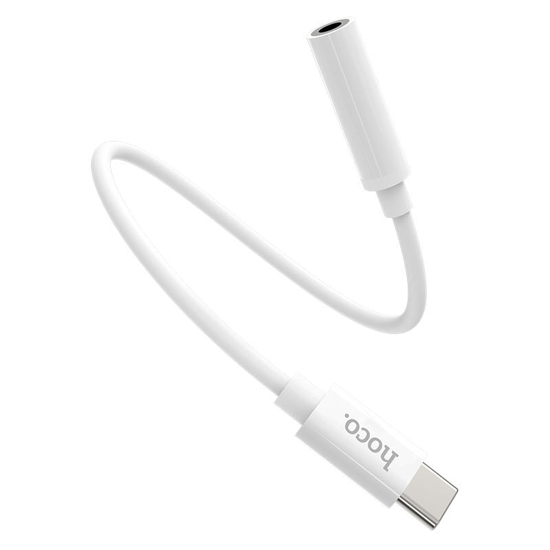 Audio adapter USB-C - 3.5mm HOCO LS30, Bela