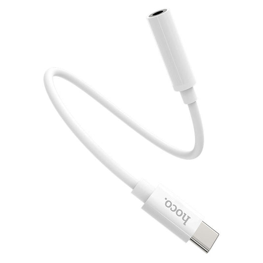 Audio adapter USB-C - 3.5mm HOCO LS30, Bela
