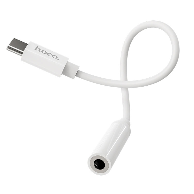 Audio adapter USB-C - 3.5mm HOCO LS30, Bela