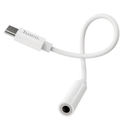 Audio adapter USB-C - 3.5mm HOCO LS30, Bela