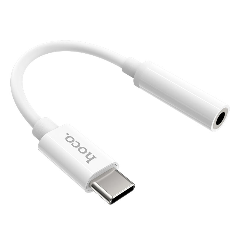 Audio adapter USB-C - 3.5mm HOCO LS30, Bela