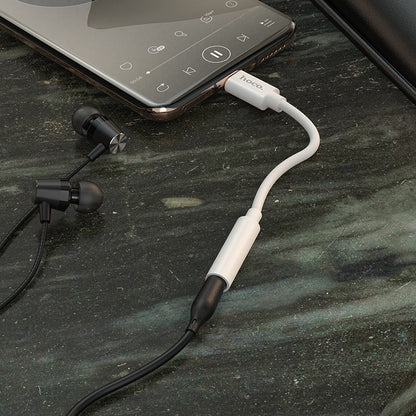 Audio adapter USB-C - 3.5mm HOCO LS30, Bela