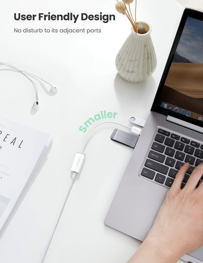 Audio Adapter UGREEN US206, USB-A - 3.5mm, Beli
