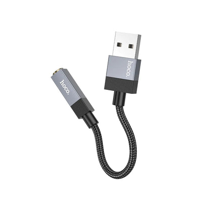 Audio adapter HOCO UPA32D, USB-A - 3.5mm, Crna