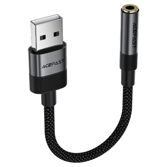 Audio Adapter Acefast J13, USB-A - 3.5mm, Crni