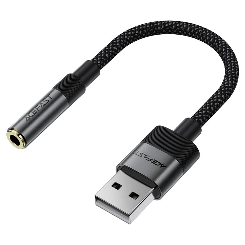 Audio Adapter Acefast J13, USB-A - 3.5mm, Crni