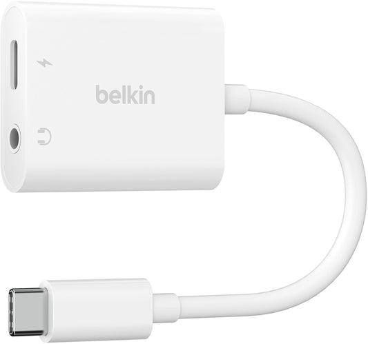 Audio adapter USB-C - 3.5mm / USB-C Belkin RockStar, Crna NPA004btBK