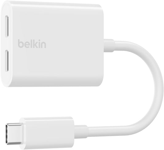 Audio adapter USB-C - USB-C / USB-C Belkin RockStar, Bela F7U081btWH