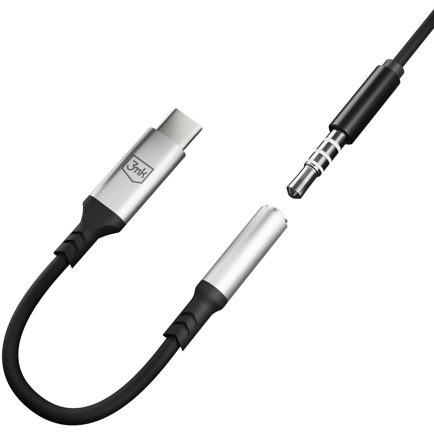 Audio adapter USB-C - 3.5mm 3MK, Srebrni