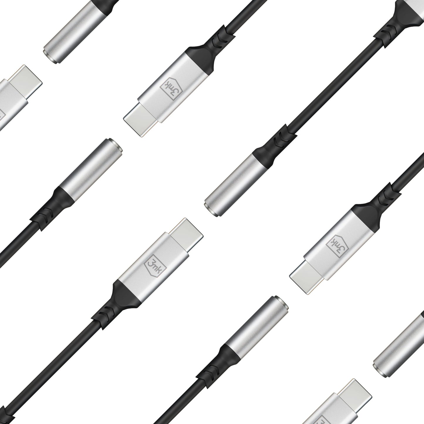 Audio adapter USB-C - 3.5mm 3MK, Srebrni