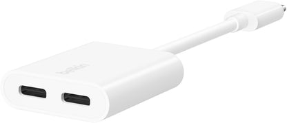 Audio adapter USB-C - USB-C / USB-C Belkin RockStar, Bela F7U081btWH