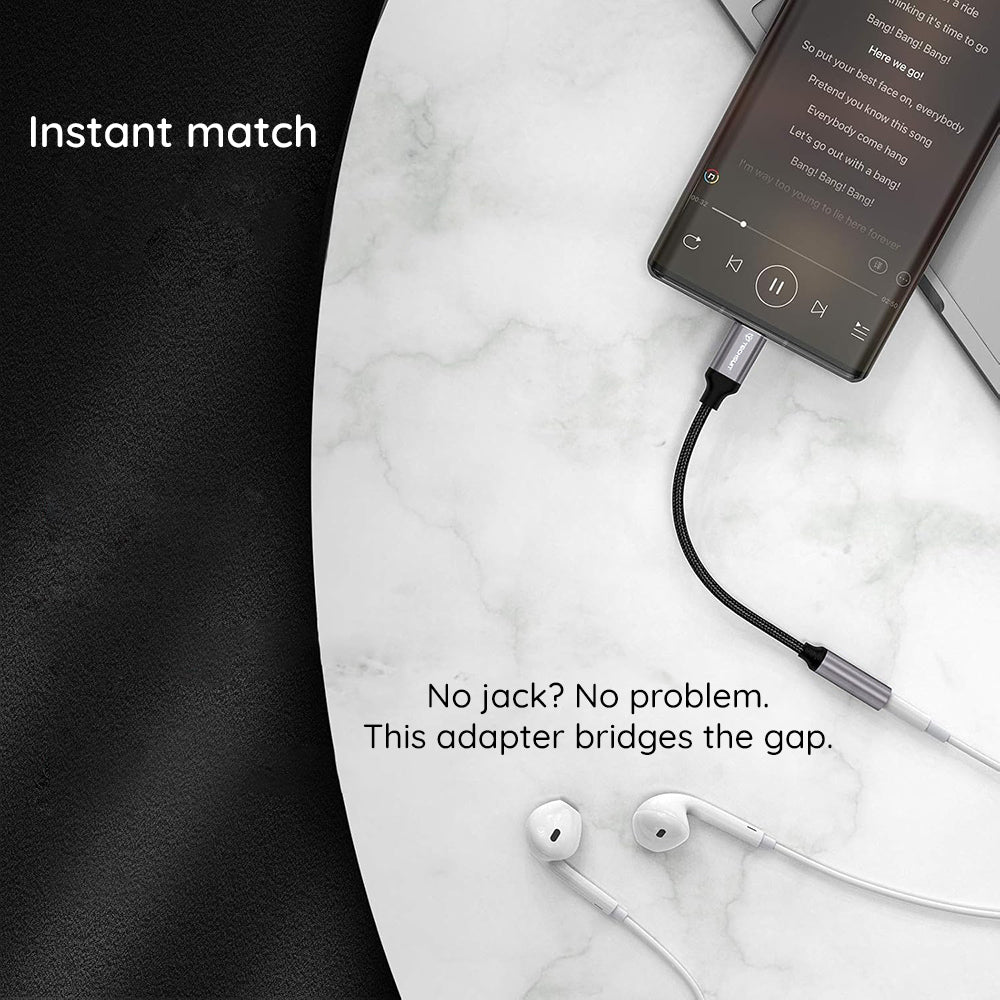 Audio Adapter USB-C - 3.5mm Techsuit AC13 FuseXound, Crni