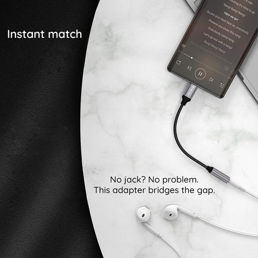 Audio Adapter USB-C - 3.5mm Techsuit AC13 FuseXound, Crni