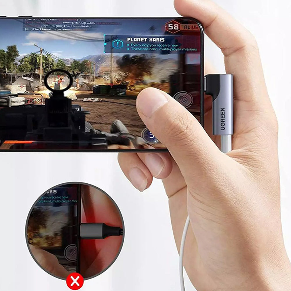 Audio Adapter USB-C - 3.5mm UGREEN CM460 (20194) Ugao, Sivi