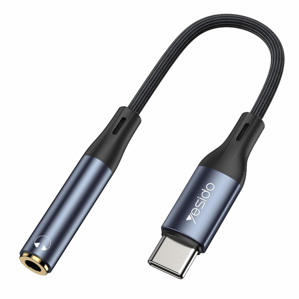 Audio Adapter USB-C - 3.5mm Yesido YAU38, Crni