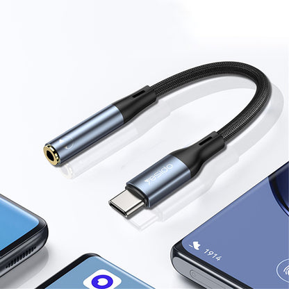 Audio Adapter USB-C - 3.5mm Yesido YAU38, Crni