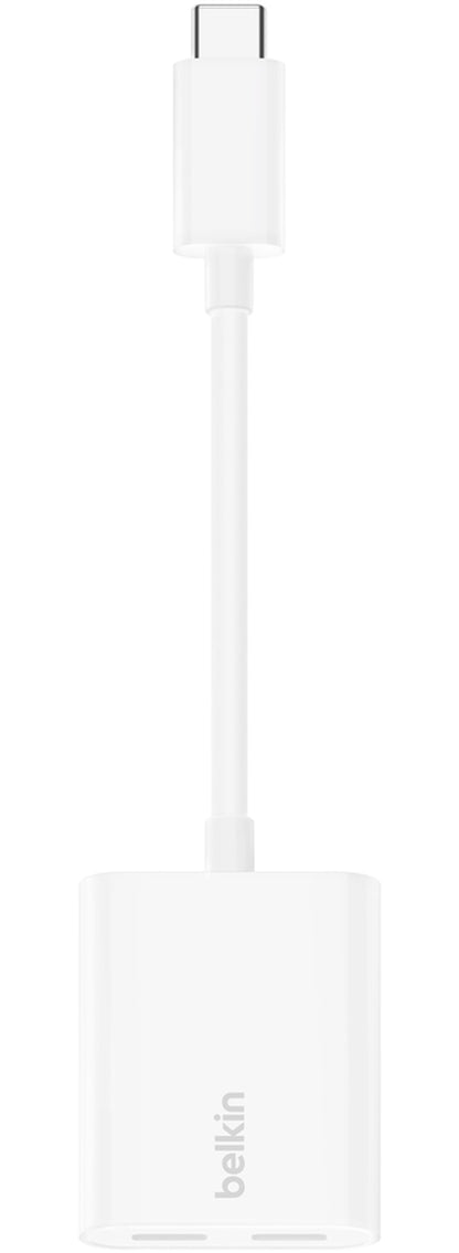 Audio adapter USB-C - USB-C / USB-C Belkin RockStar, Bela F7U081btWH