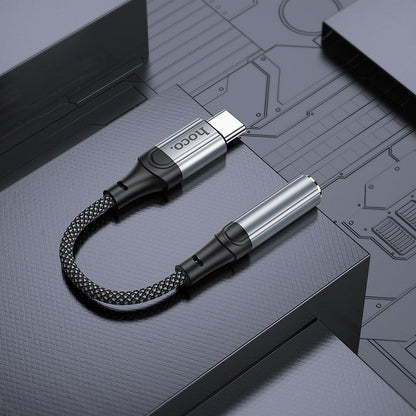 Audio Adapter USB-C - 3.5mm HOCO LS36, Sivi