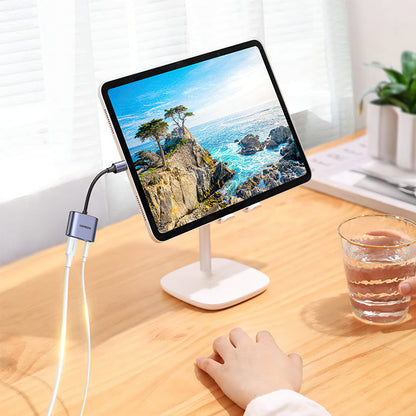Audio Adapter USB-C - 3.5mm / USB-C UGREEN CM231, Sivi
