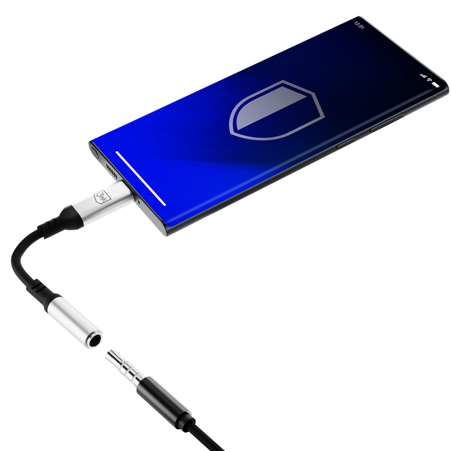 Audio adapter USB-C - 3.5mm 3MK, Srebrni