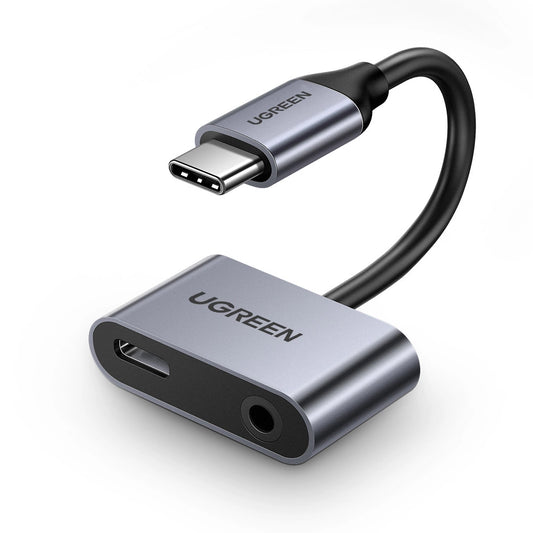 Audio Adapter USB-C - 3.5mm / USB-C UGREEN CM193, Grey 