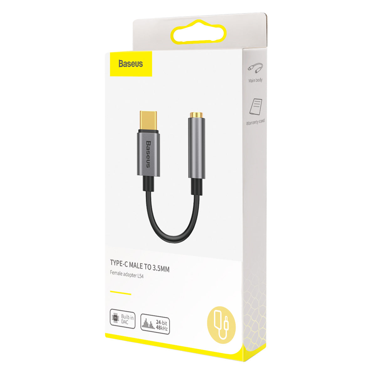 Audio Adapter 3.5mm - USB-C Baseus L54, Sivi CATL54-0G
