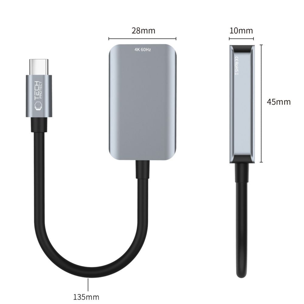 Audio i Video Adapter USB-C - HDMI Tech-Protect Ultraboost, Crni