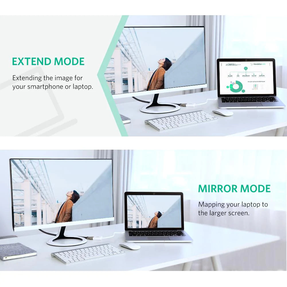 Adaptor Video UGREEN MD112 (10461), MiniDisplayPort - HDMI, Crni