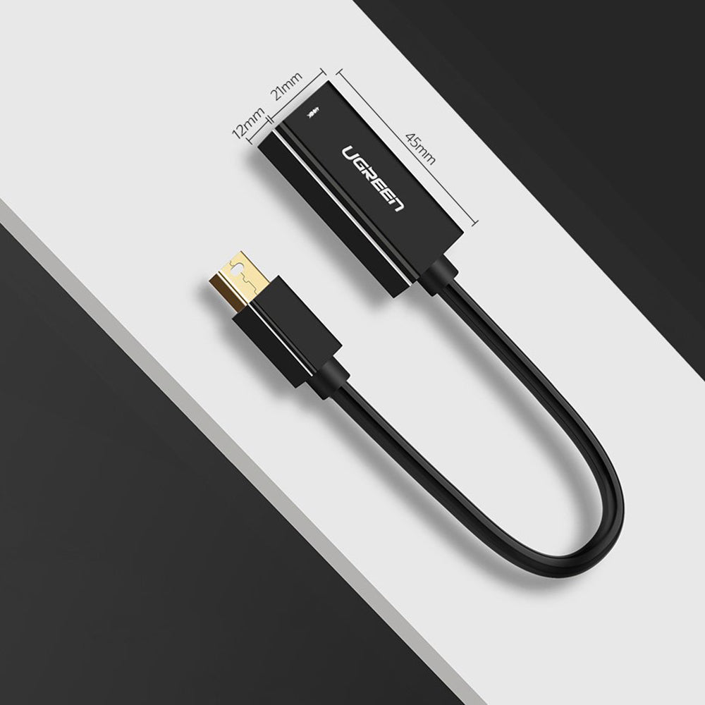 Adaptor Video UGREEN MD112 (10461), MiniDisplayPort - HDMI, Crni