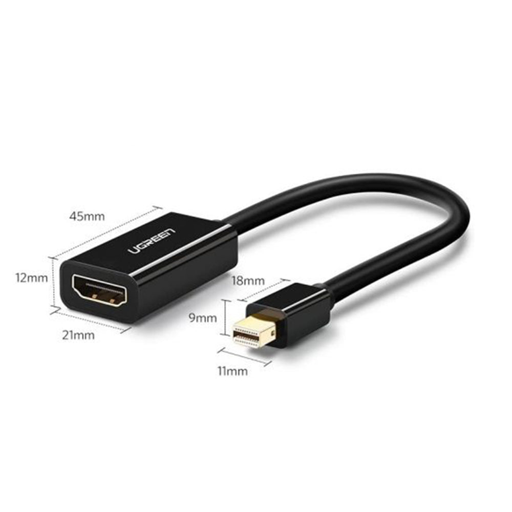 Adaptor Video UGREEN MD112 (10461), MiniDisplayPort - HDMI, Crni
