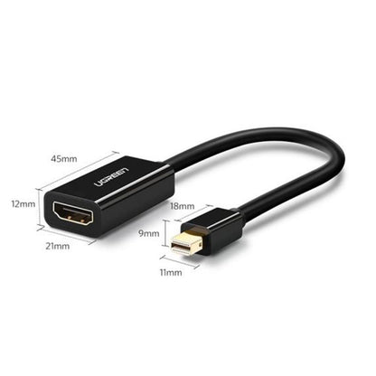 Adaptor Video UGREEN MD112 (10461), MiniDisplayPort - HDMI, Crni