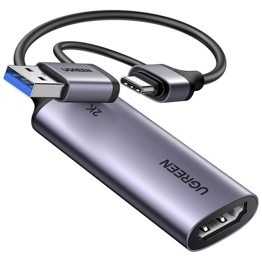 Audio i Video Adapter USB-A / USB-C - HDMI UGREEN CM629 (15389), Sivi