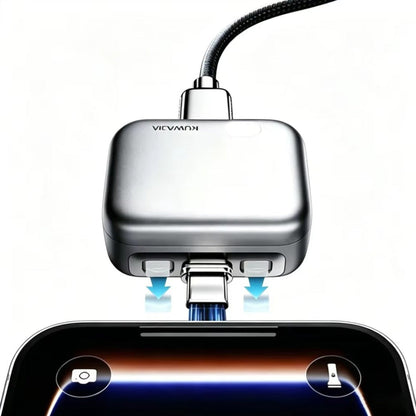 Auto Adapter Disconnect USB-C Forward KH-51 za Napajanje sa Automatskim Isključivanjem i Zaštitom Baterije, Srebrni