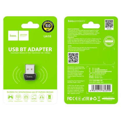 Bluetooth USB adapter HOCO UA18, Crni