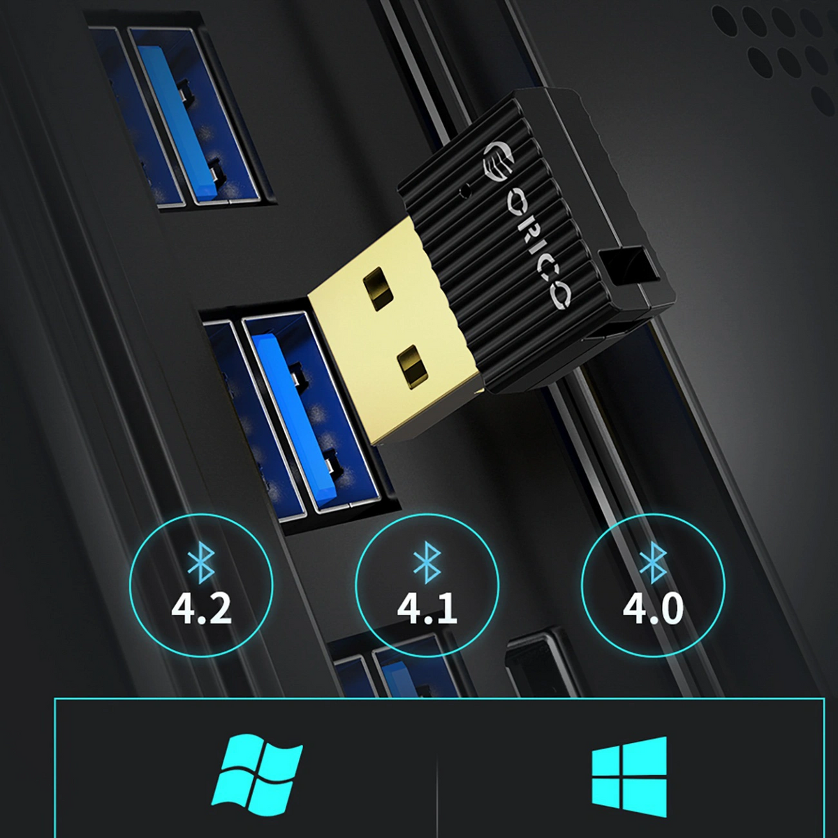 USB Bluetooth adapter Orico BTA-508, Crna