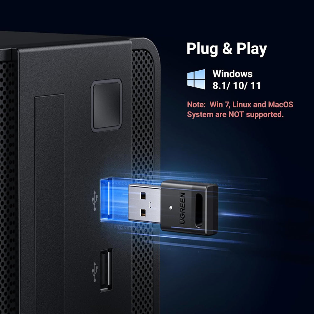 Bluetooth USB adapter UGREEN CM591 (35995), Crn