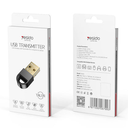 Adaptor Bluetooth USB Yesido YAU34, Crni