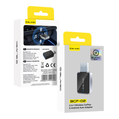 Bežični adapter Carplay / Android Auto Blavec BCP-02 za Apple iPhone / Android seriju