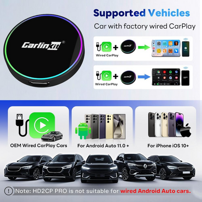 Adapter Carplay / Android Auto Wireless Carlinkit HD2CP Pro za Apple iPhone / Android seriju