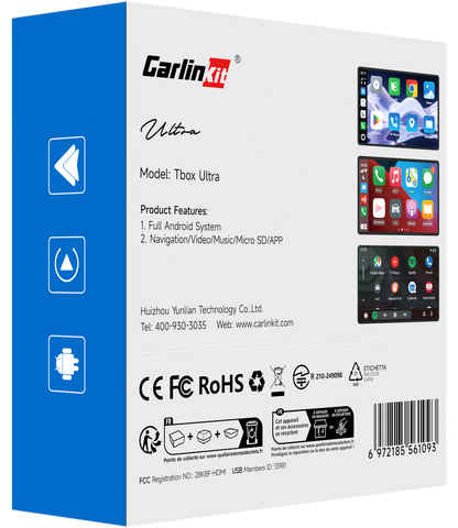 Adapter Carplay / Android Auto Wireless Carlinkit TBox Ultra 2 za Apple iPhone / Android Series, 8GB RAM / 128GB