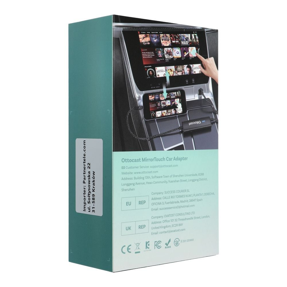 Adaptor Carplay / Android Auto Ottocast Mirror Touch za Apple iPhone / Android Series CA450-T