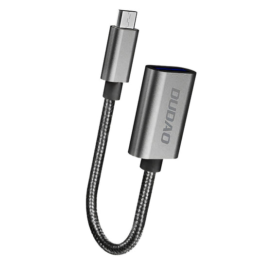 OTG adapter microUSB - USB-A Dudao L15M, Crni