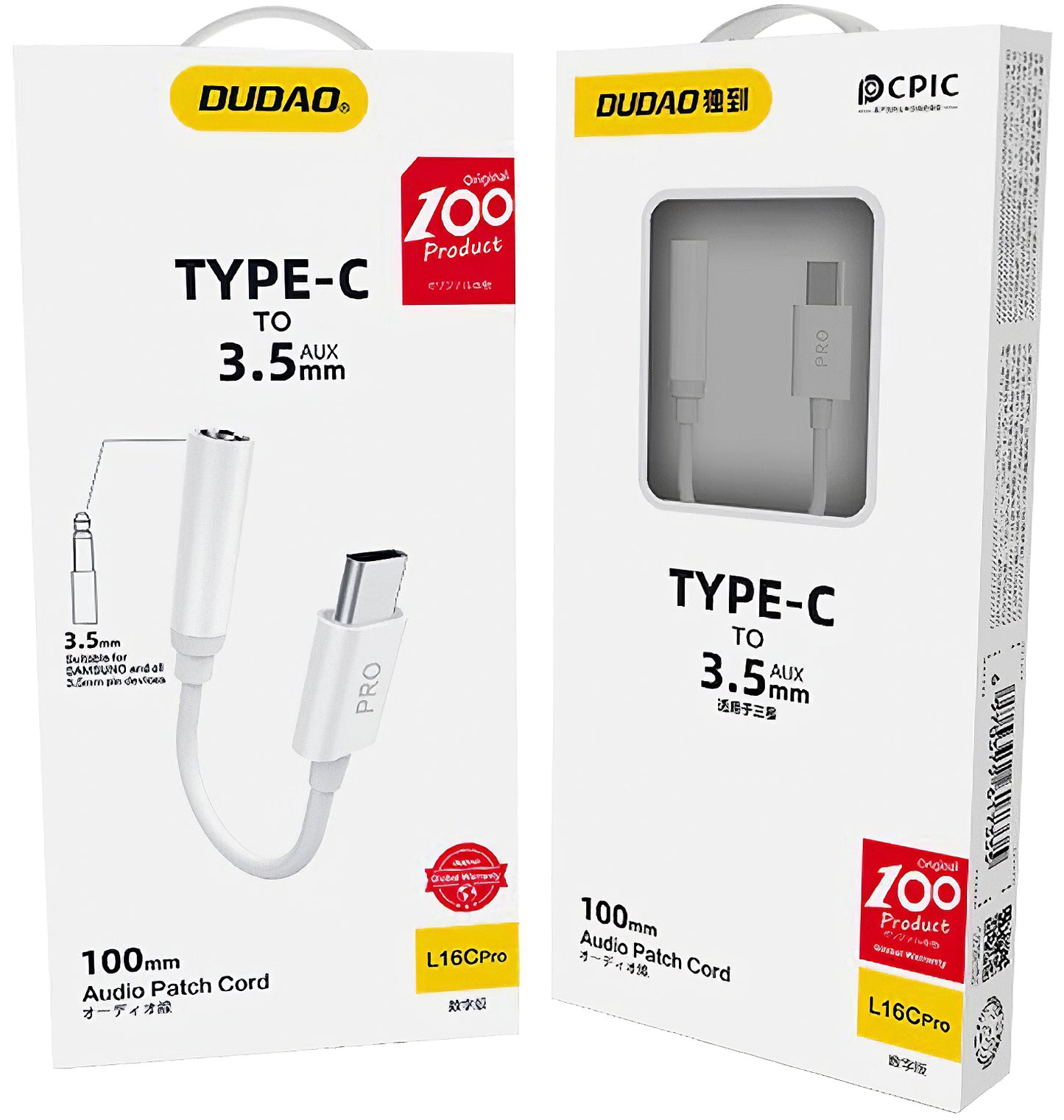 Audio Adapter USB-C - 3.5mm Dudao L16CPro, Beli