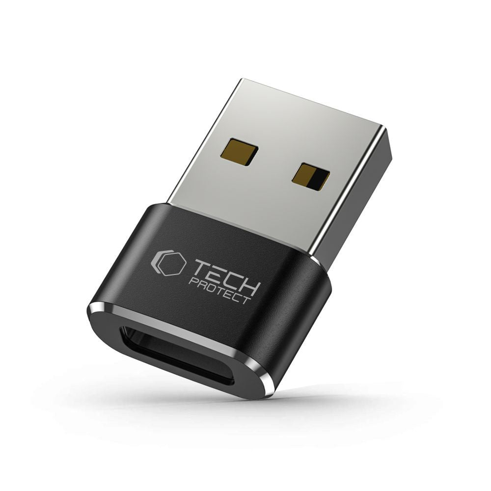 Adapter za prenos podataka i punjenje USB-C - USB-A Tech-Protect Ultraboost, Crni